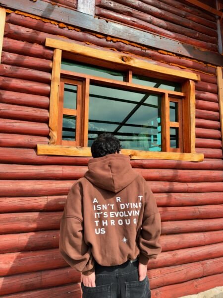 Hoodie Oversize Boxy Fit “OTHERSITE” – Coffee Brown