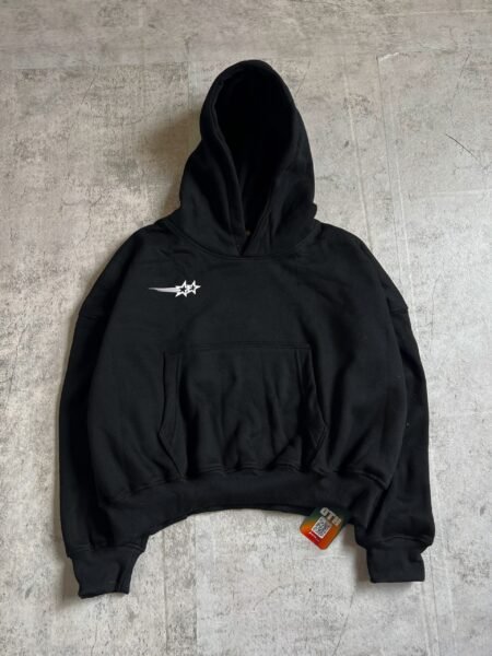 Hoodie Oversize Boxy Fit“Star Motion” – Negro