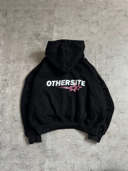 Hoodie Oversize Boxy Fit“Star Motion” – Negro