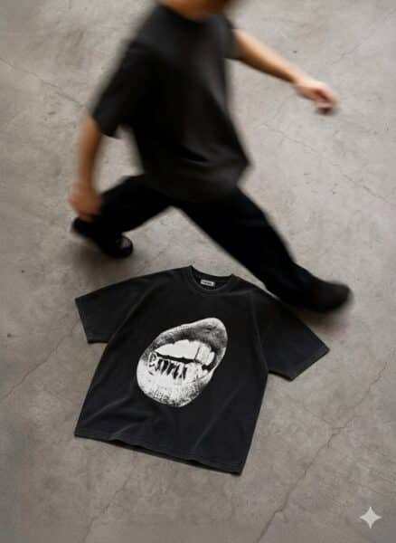 Camiseta Oversize Boxy Fit “Bite” – Negro