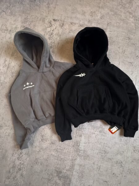 Hoodie Oversize Boxy Fit“Star Motion” – Negro