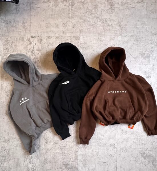 Hoodie Oversize Boxy Fit “OTHERSITE” – Coffee Brown