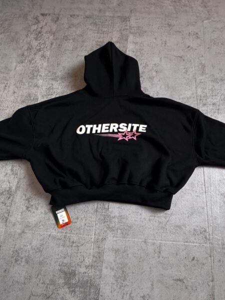 Hoodie Oversize Boxy Fit“Star Motion” – Negro