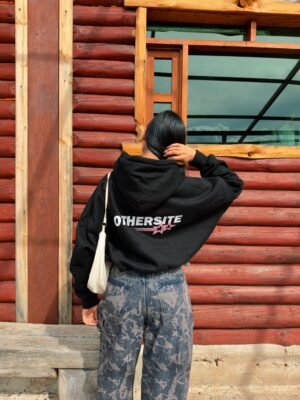 Hoodie Oversize Boxy Fit“Star Motion” – Negro