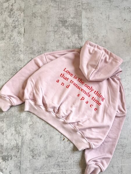 LOVE TRANSCENDS HOODIE – BLUSH