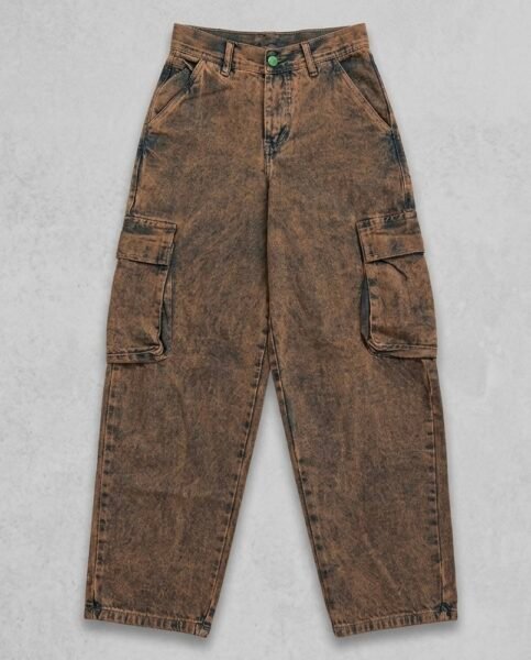 Baggy Cargo Jeans Acid Wash