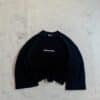 Long Sleeve Boxy Fit Othersite®Studios-Negro