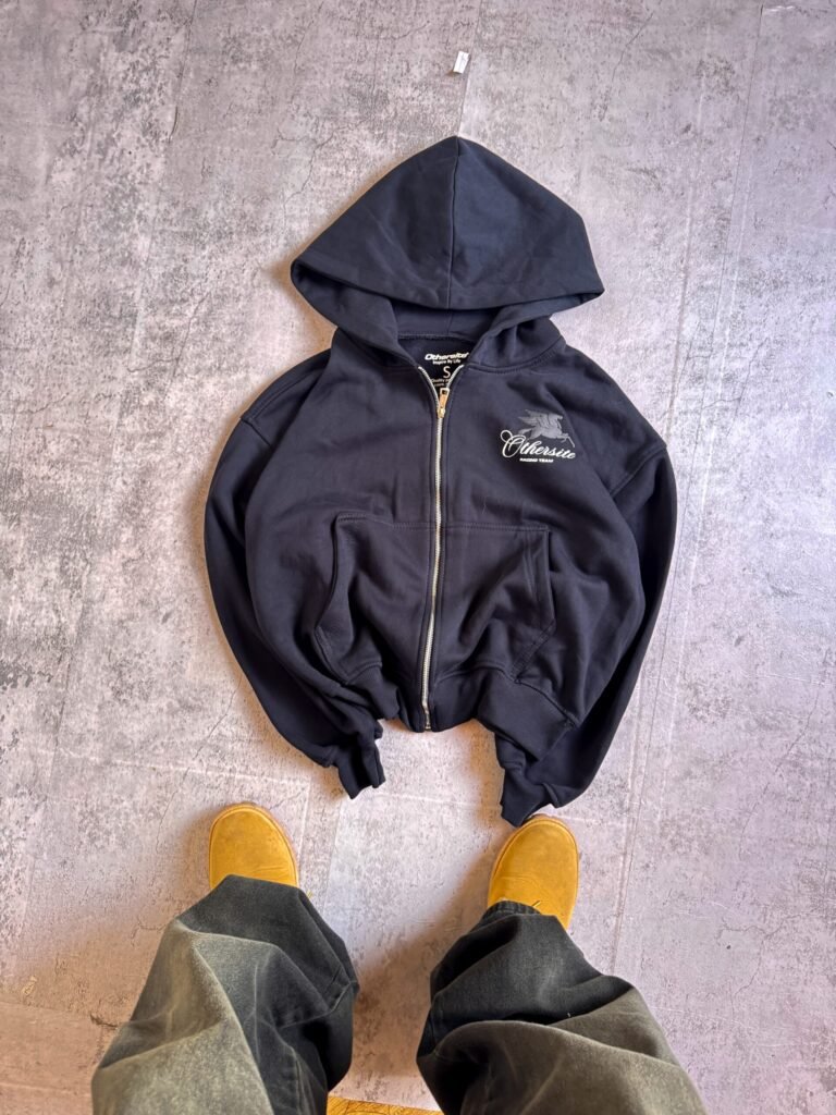 ZIP HOODIE RACING BLACK