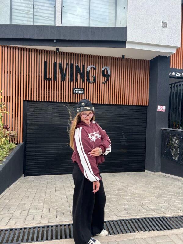 Hoodie Nova red wine