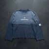 Long Sleeve Waffle Degradé – Azul Gris