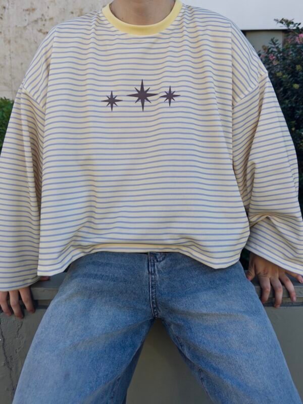 Long Sleeve Stripes Yellow– Boxy Fit