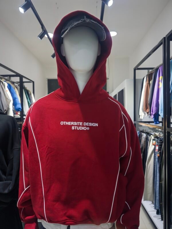 Hoodie Boxy Mental Health Club - Rojo