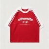 Boxy Tee - Start Red And White