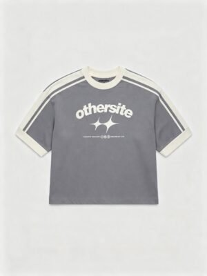 Boxy Tee - Start Grey And White