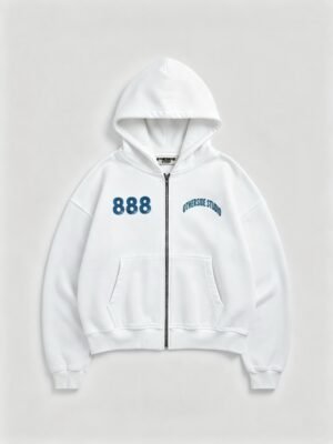 genai_383dd008-6838-4c69-b2d1-719f3ff98566 Zip Hoodie - 888 Off White