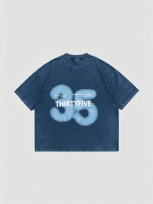 Boxy Fit Tee - Thirtyfive Blue