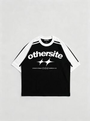 Boxy Fit Tee - Start Black & White