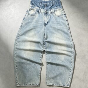 Jean Baggy - double waist Azul