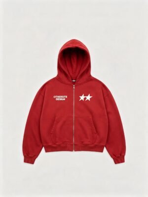 genai_e8e4a1b6-5cf3-43bf-b193-3699479bca03 Zip Hoodie - 333 Red