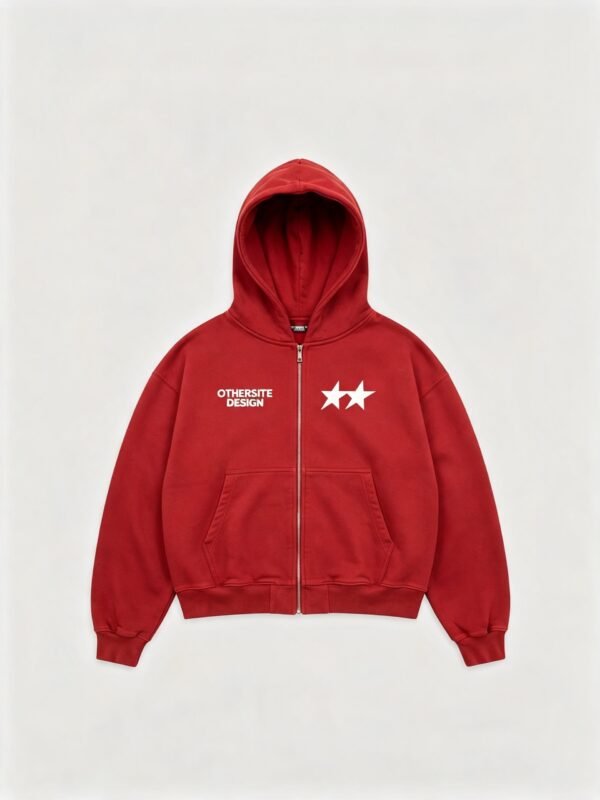 Zip Hoodie - 333 Red