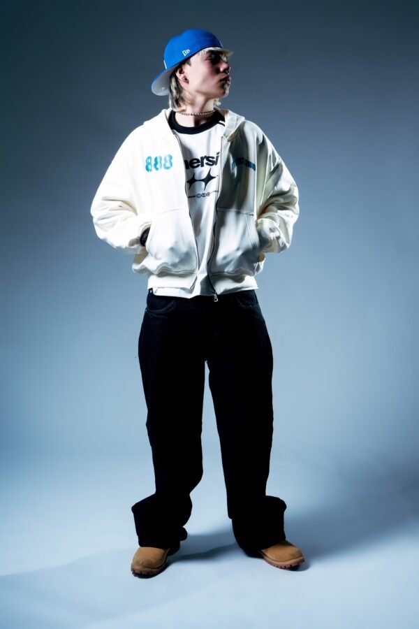img_5876 Zip Hoodie - 888 Off White