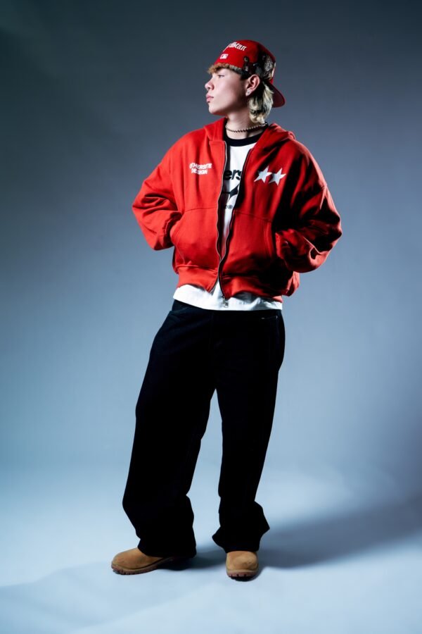 Zip Hoodie - 333 Red