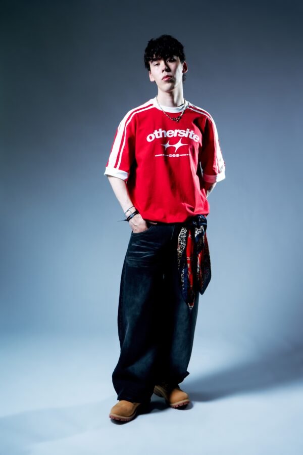 Boxy Tee - Start Red And White