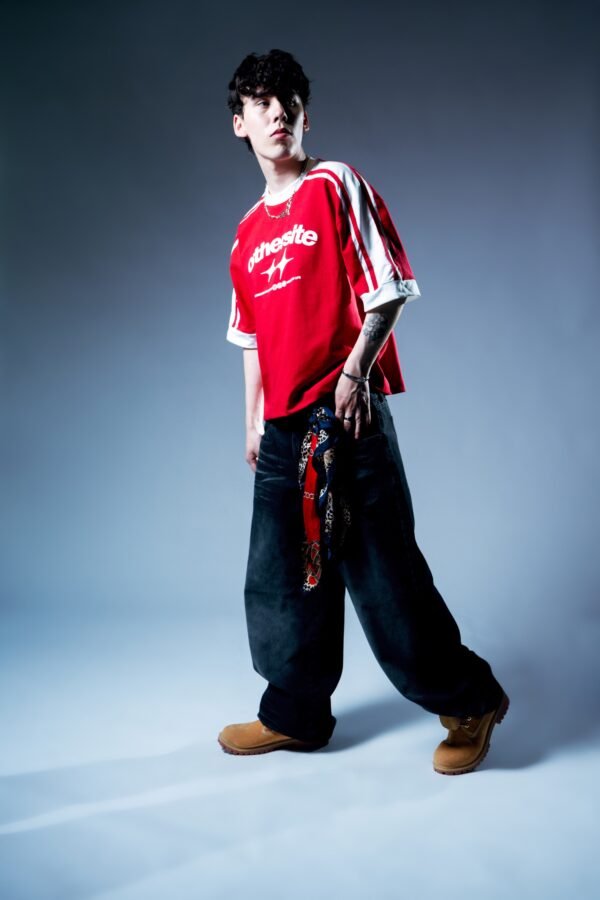 Boxy Tee - Start Red And White