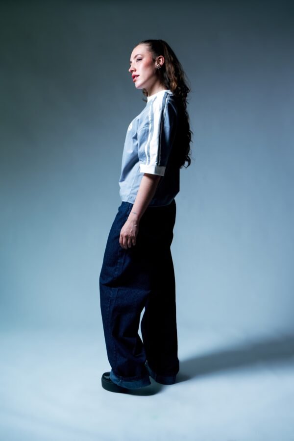 Boxy Tee - Start Grey And White