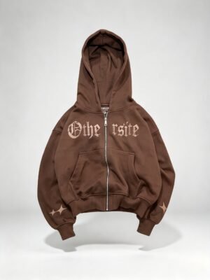 genai_3fabc382-823a-4abd-a1e3-4b7c79608078 Zip Hoodie Faded marrón
