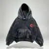 Zip Hoodie «777» washed black