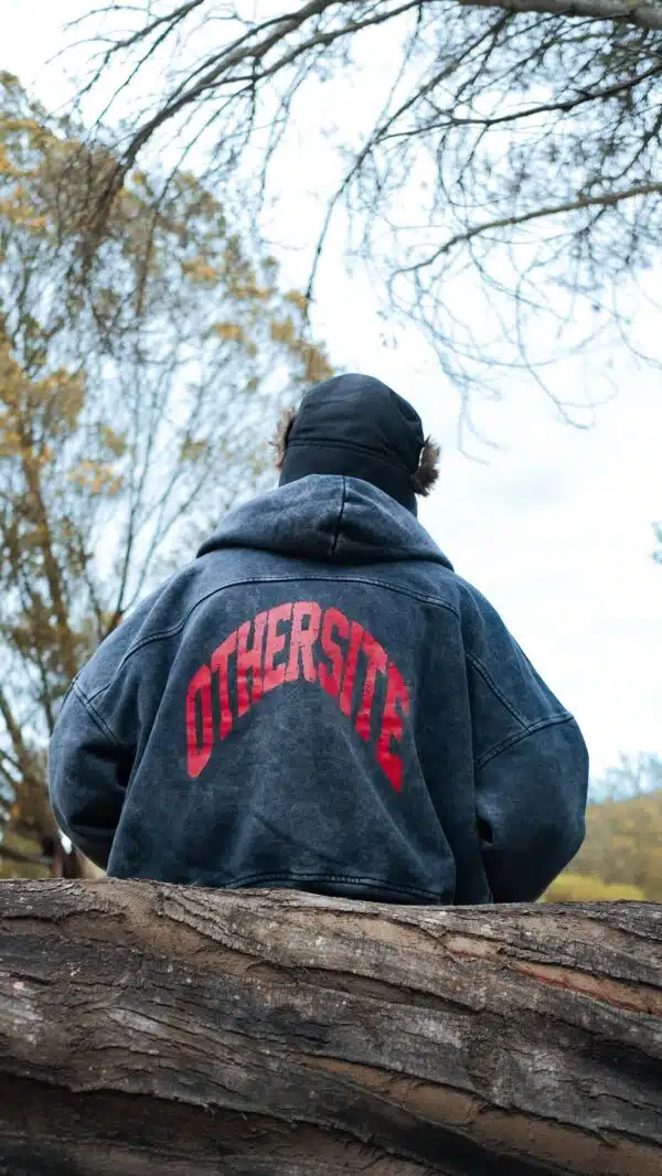 Zip Hoodie «777» washed black