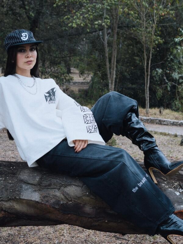 Jeans Barrel "fugaz" - Negro lavado